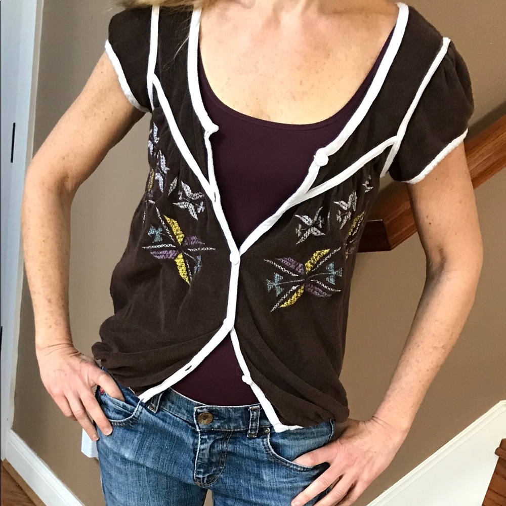 Free People brown cardigan